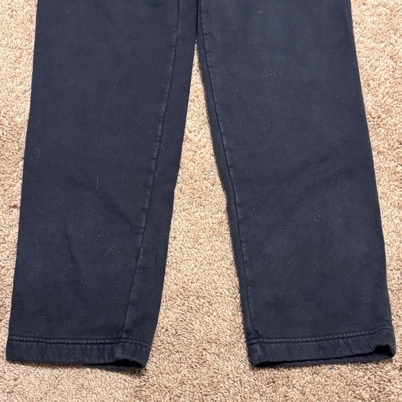 Nike Fleece Sweatpants Mens Small Black Straight Leg Elastic Waist Drawstring - Picture 4 of 10